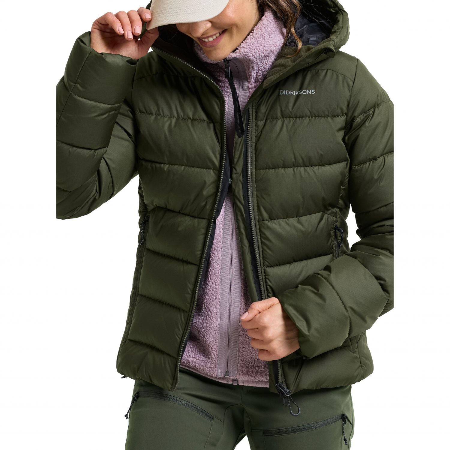 Didriksons Tejla 2, winterjas, dames, donkergroen
