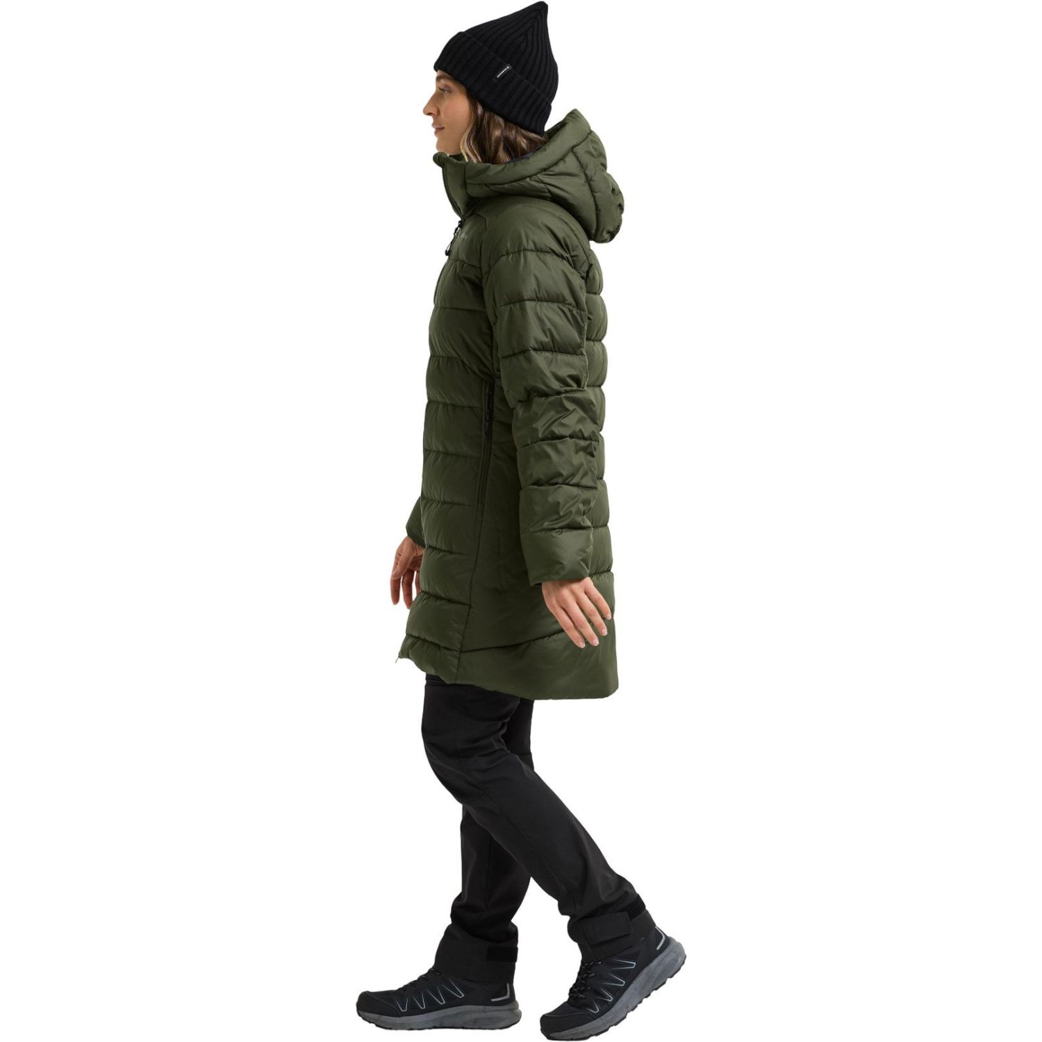 Didriksons Tejla, parka, dames, donkergroen
