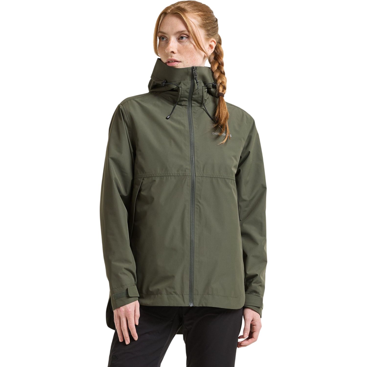 Didriksons Tilde 4, chubasquero, mujer, verde oscuro