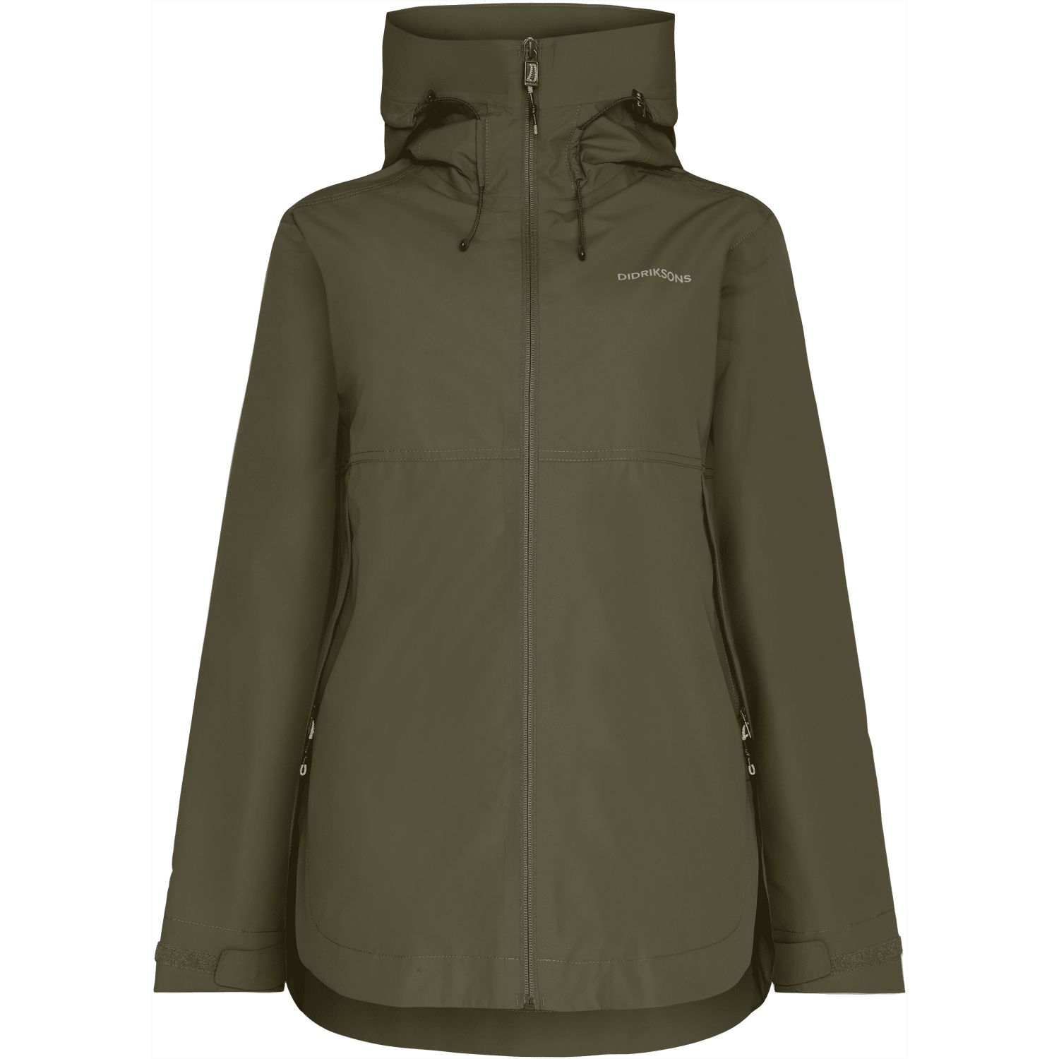 Didriksons Tilde 4, jaqueta de chuva impermeável, feminino, verde-escuro