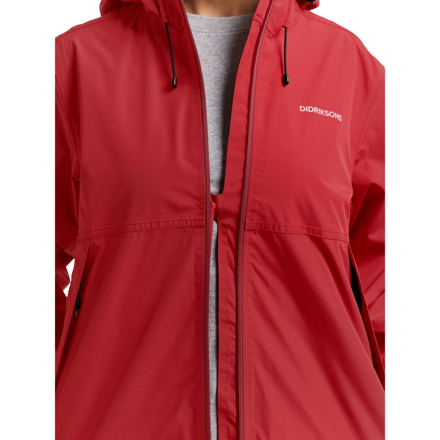 Didriksons Tilde, rain jacket, women, spring red