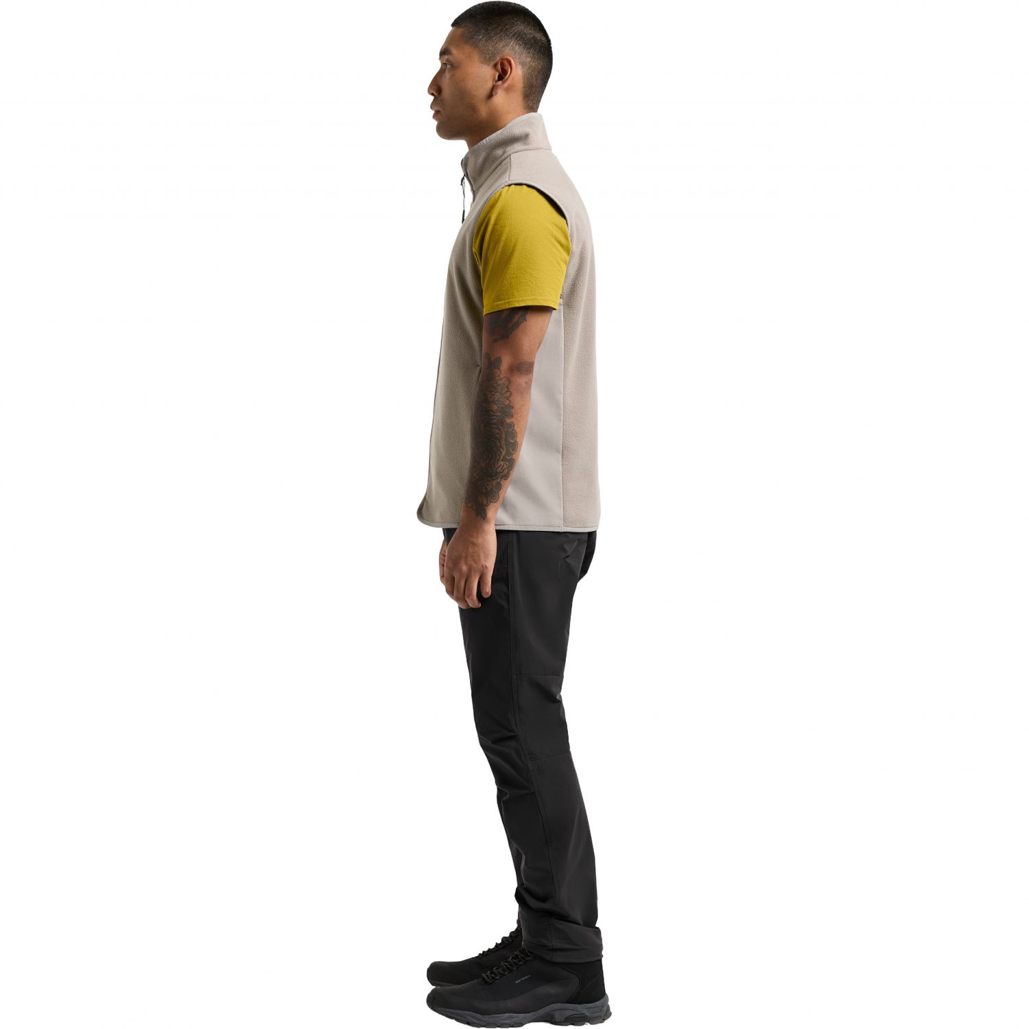 Didriksons Tino, chaleco polar, hombre, ash brown