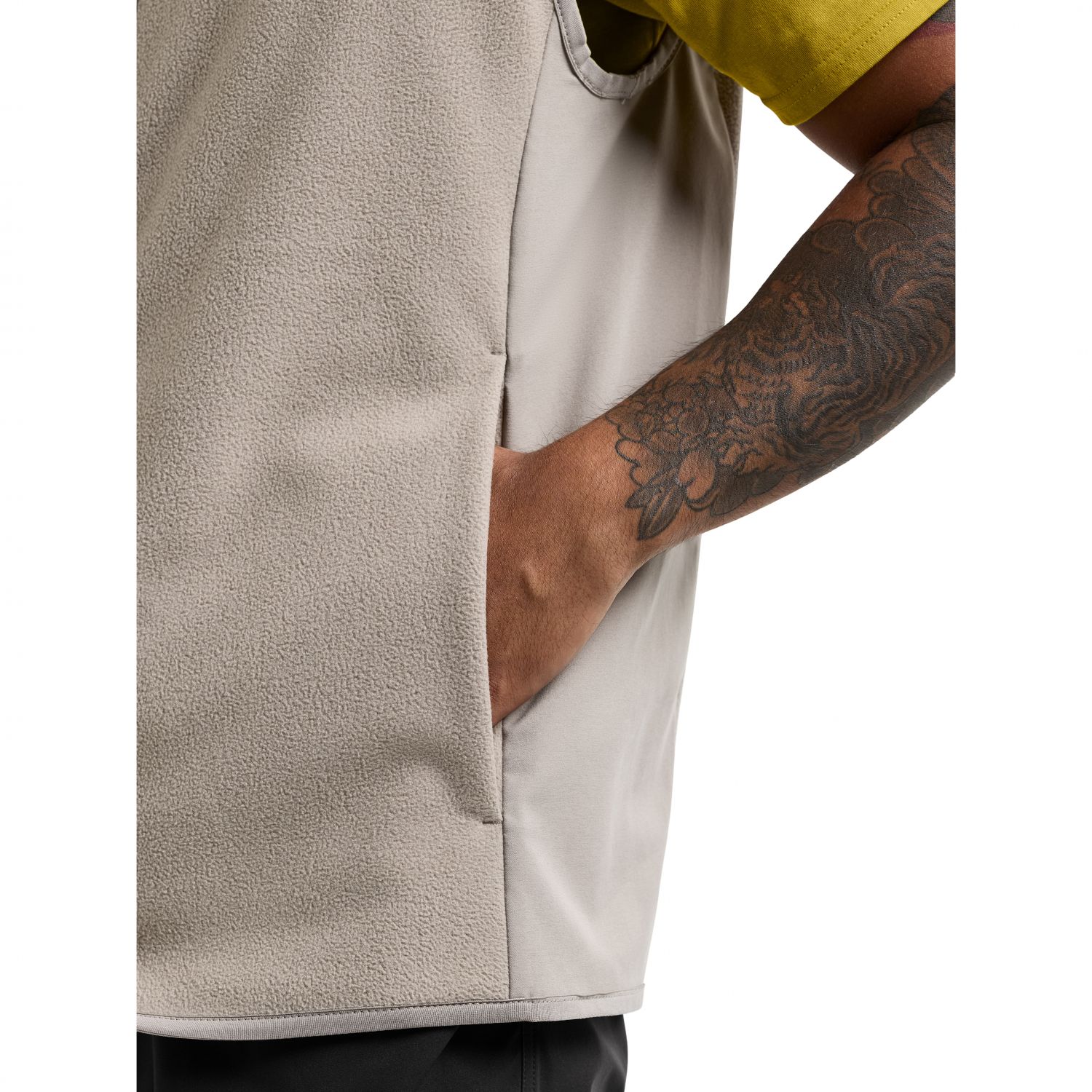 Didriksons Tino, chaleco polar, hombre, ash brown