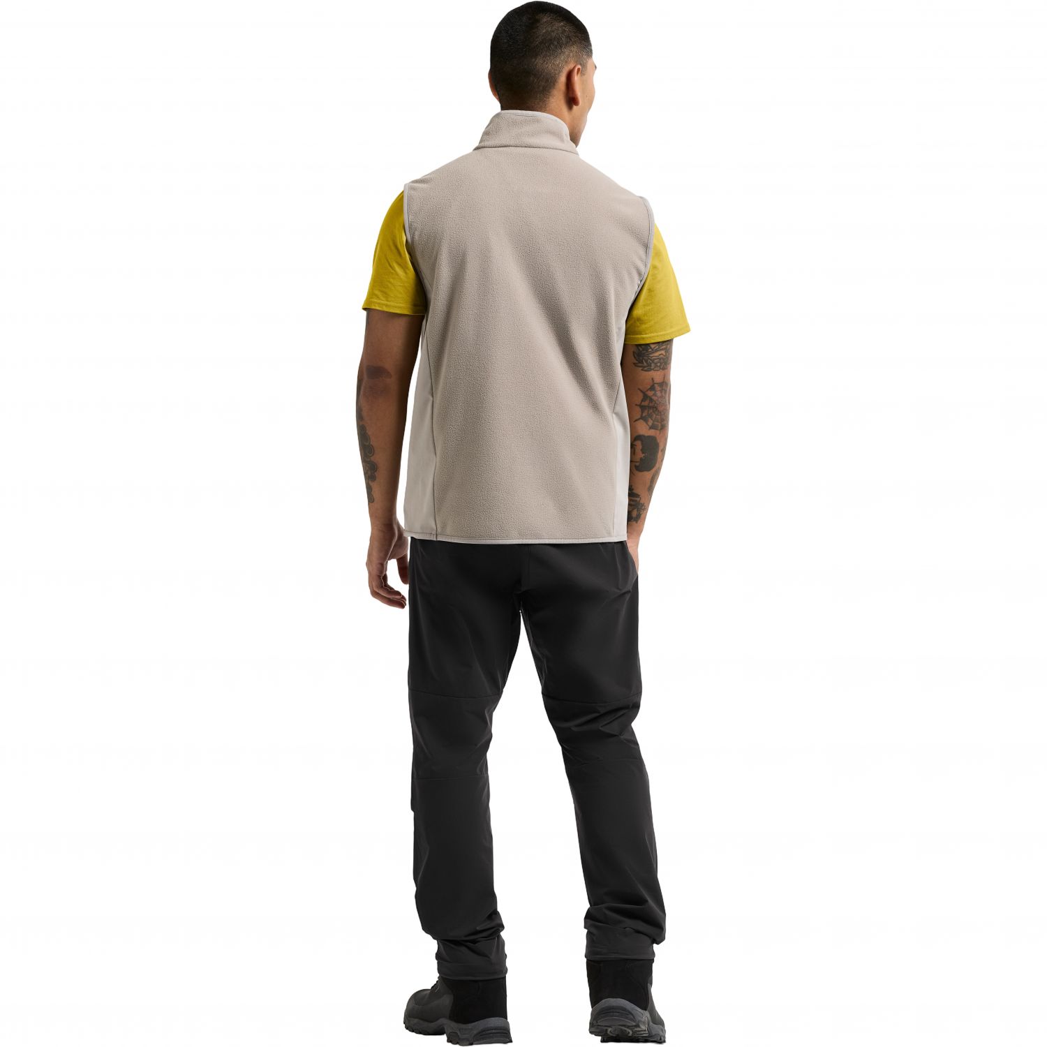 Didriksons Tino, fleece vest, men, ash brown