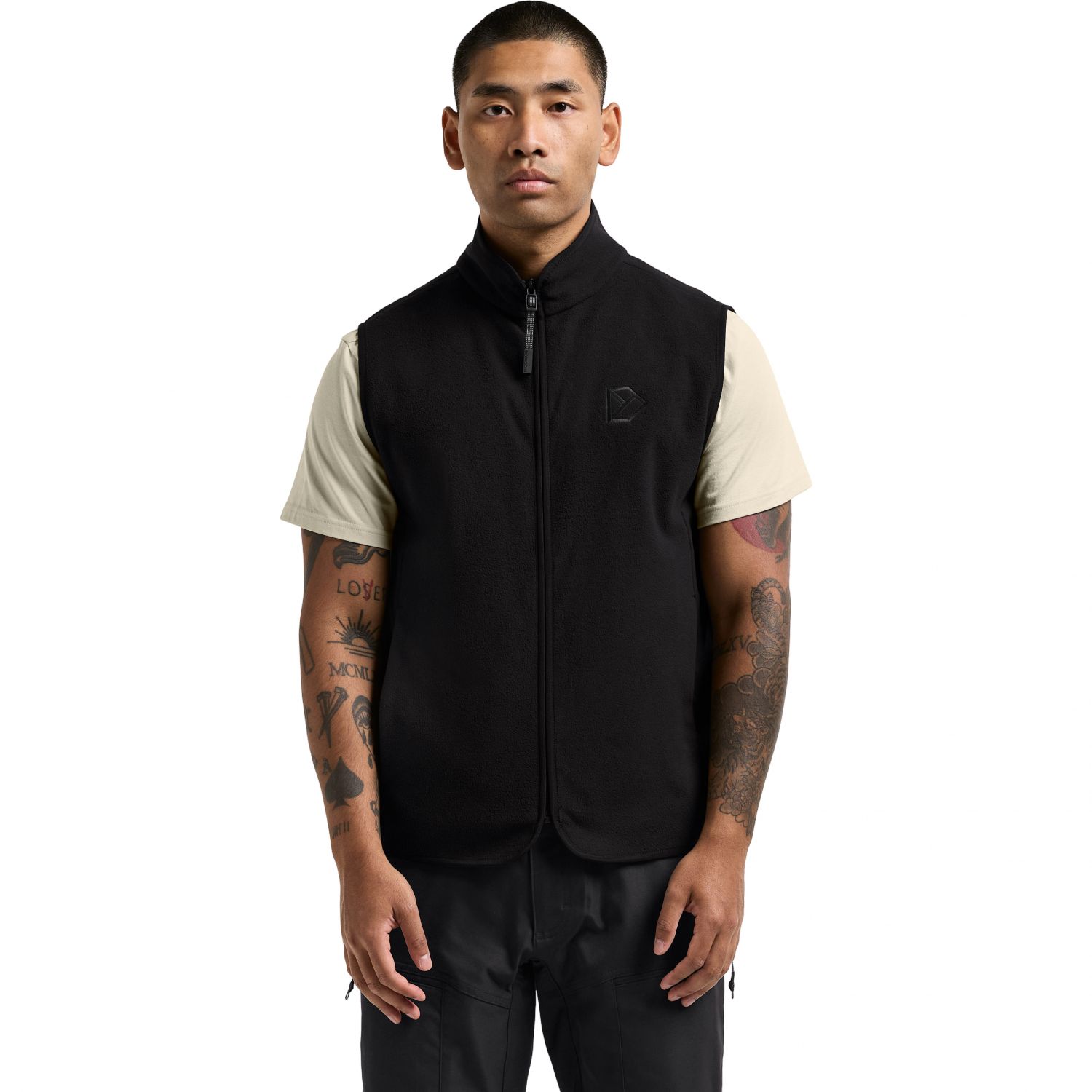 Didriksons Tino, Fleecevest, Herre, Black
