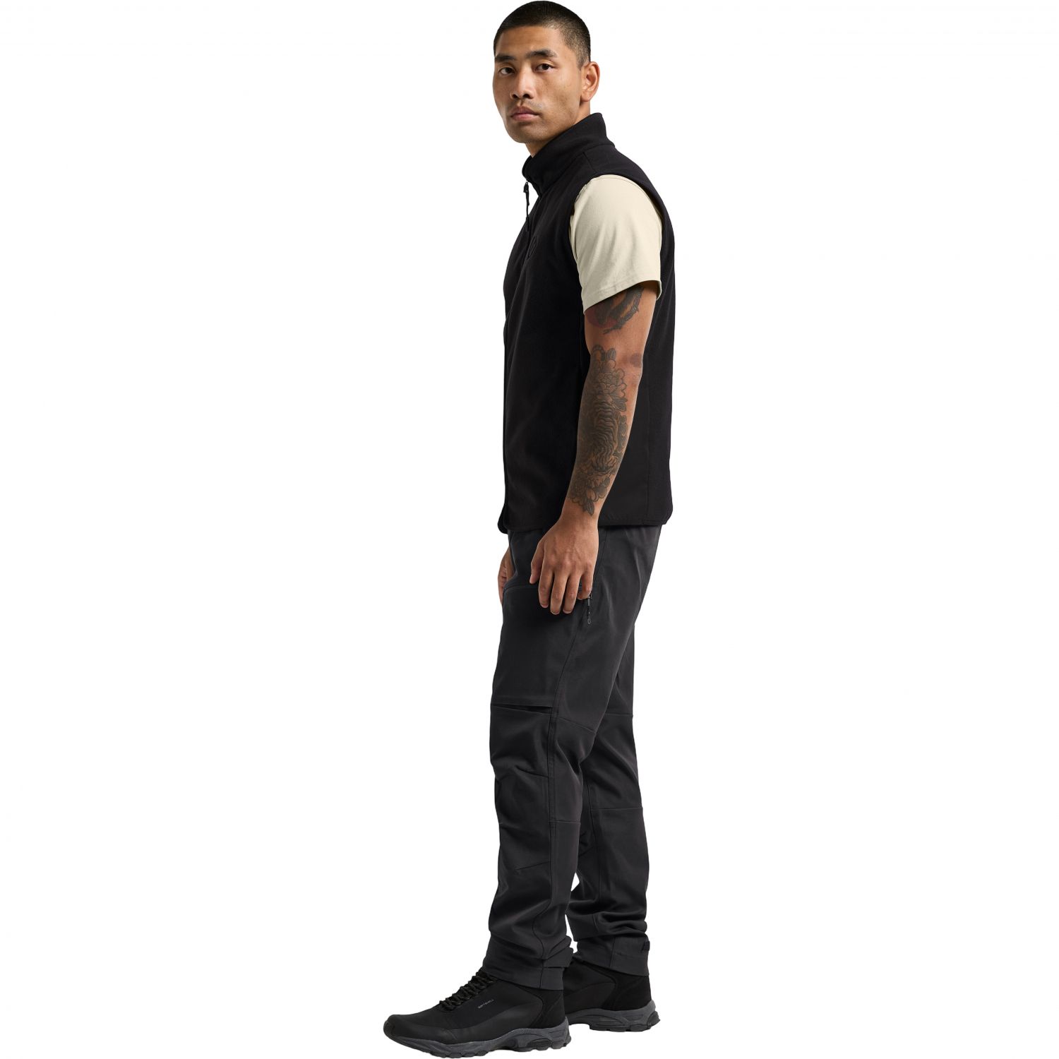 Didriksons Tino, fleecevest, herre, sort