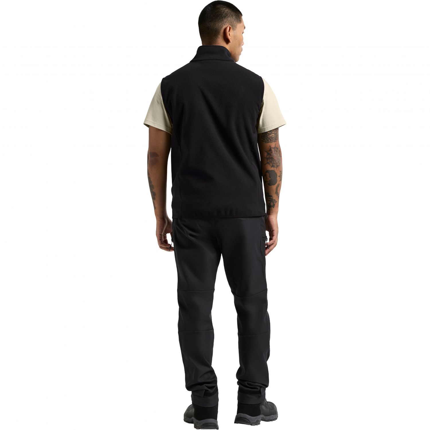 Didriksons Tino, vestă fleece, bărbați, negru