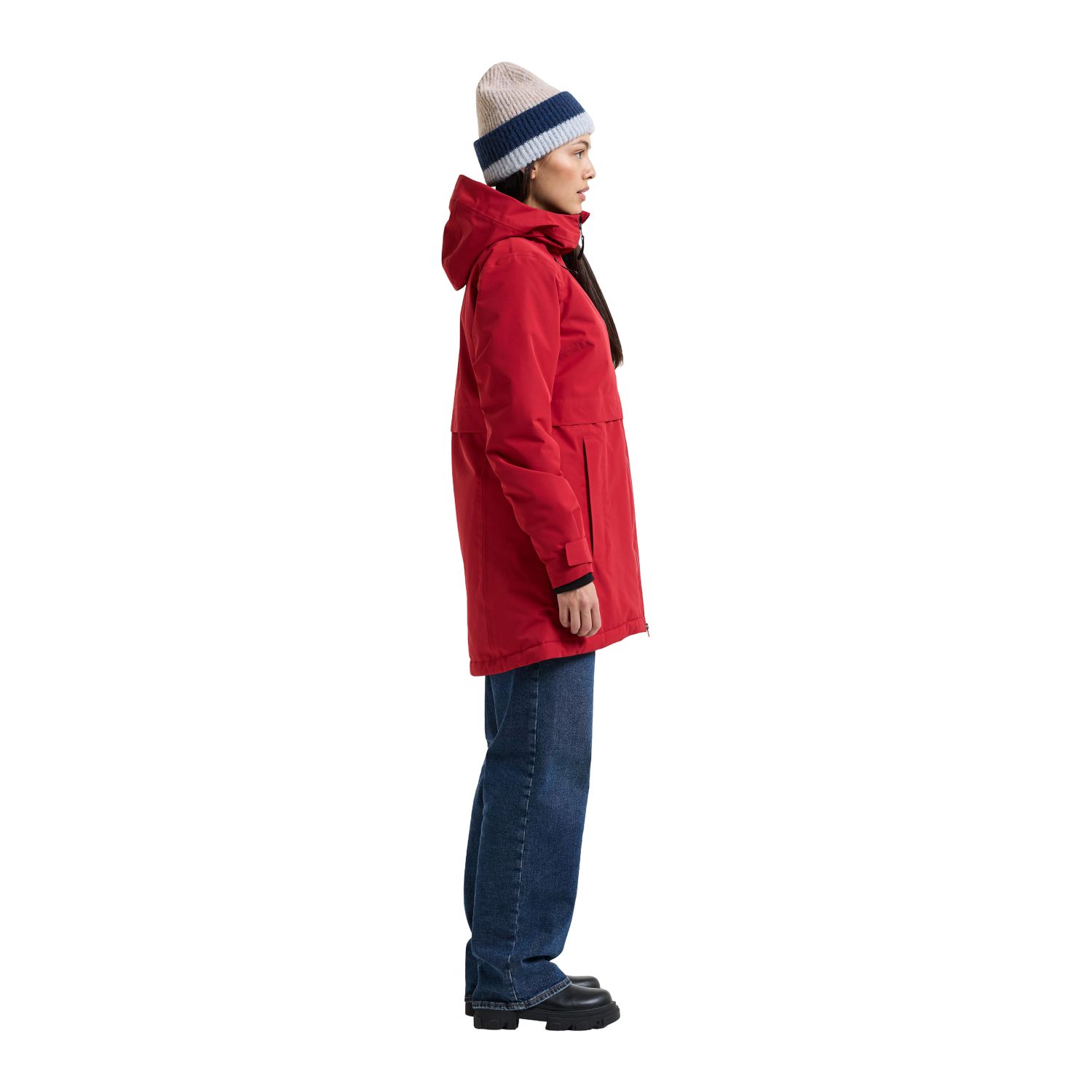Didriksons Tiril, parka, dames, donkerrood