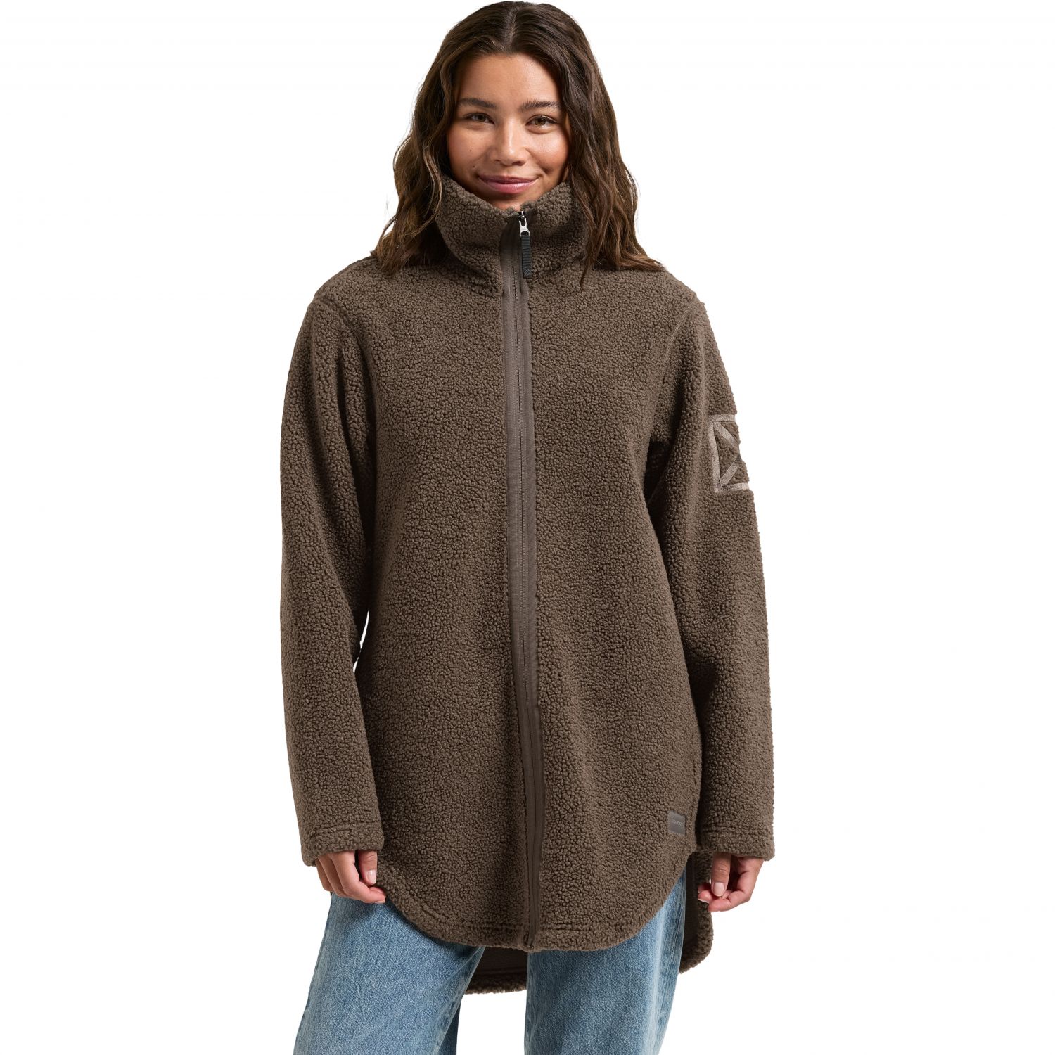 Didriksons Umi, cappotto in pile, donna, dark mocha