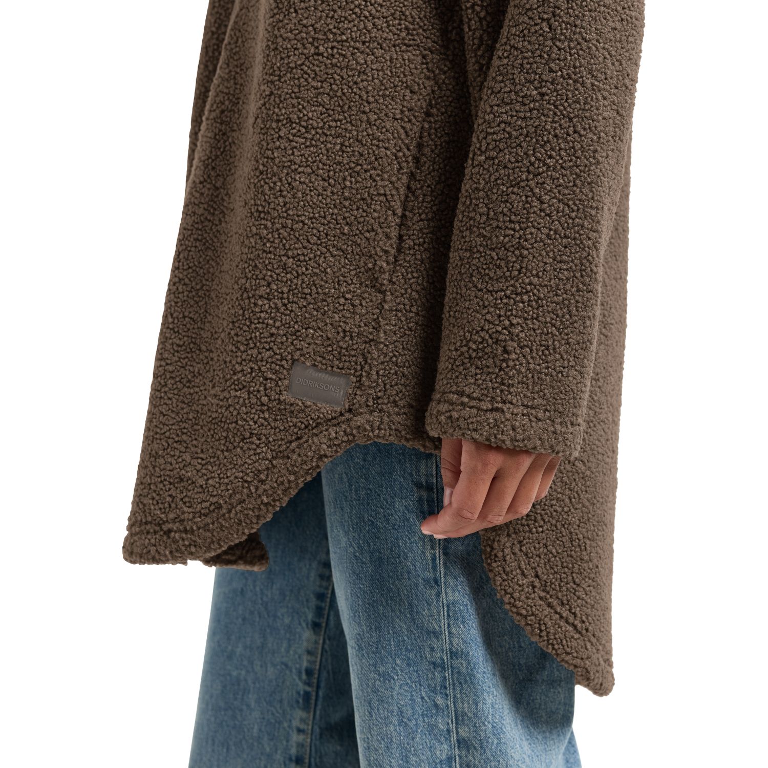 Didriksons Umi, fleece coat, women, dark mocha