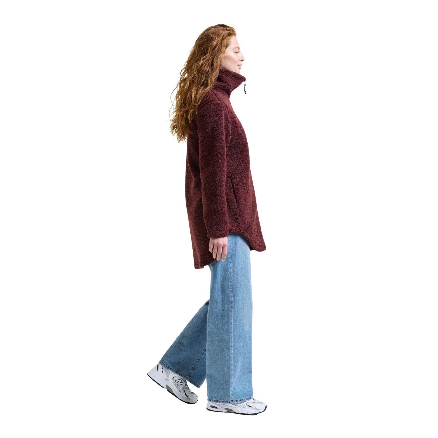 Didriksons Umi FZ 4, fleece bunda, dámska, old rust