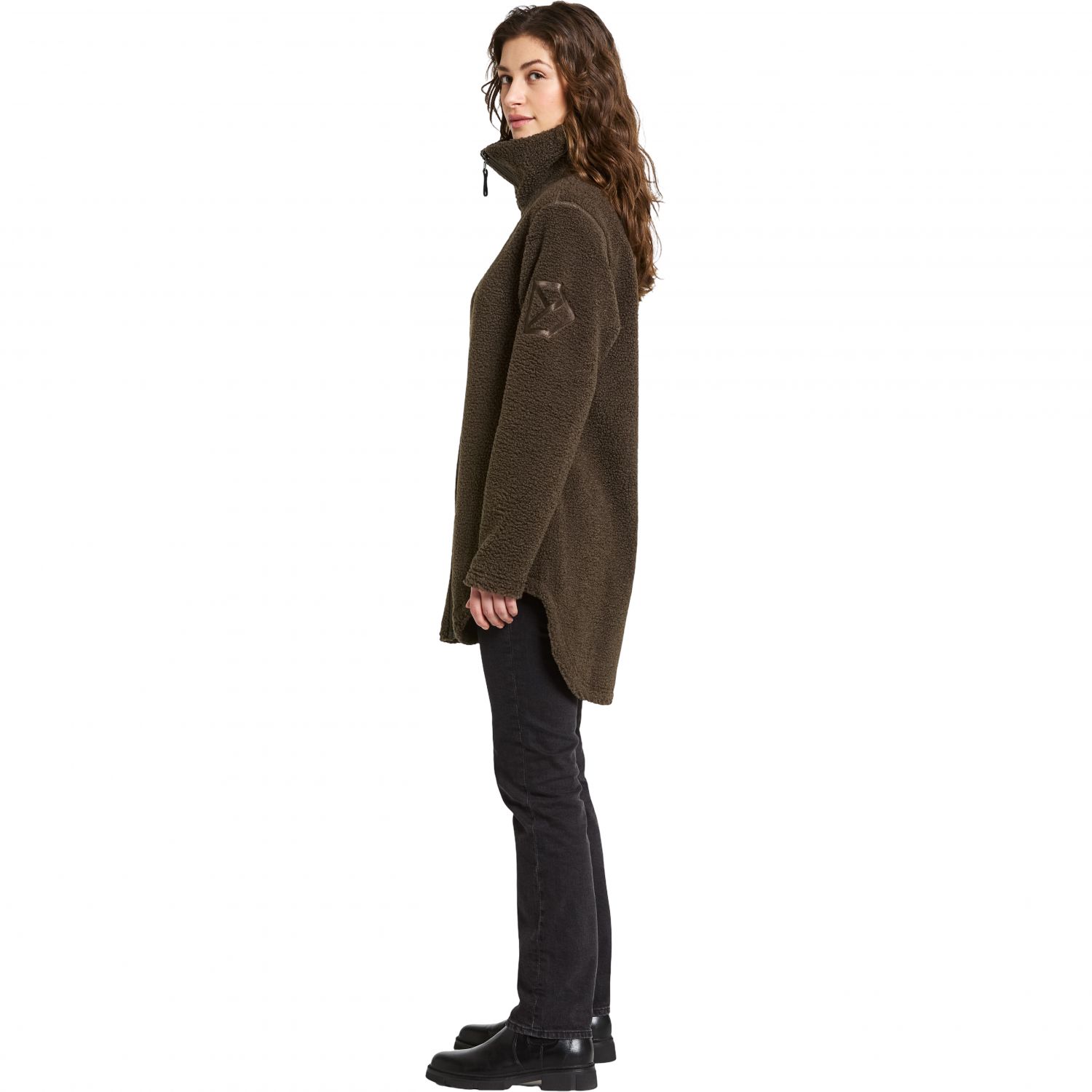 Didriksons Umi, manteau polaire, femme, brun foncé