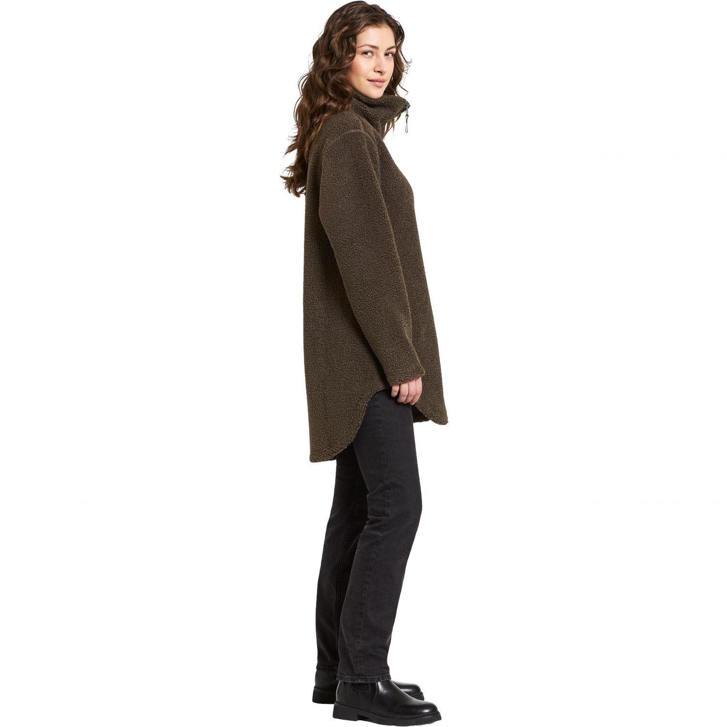 Didriksons Umi, manteau polaire, femme, brun foncé