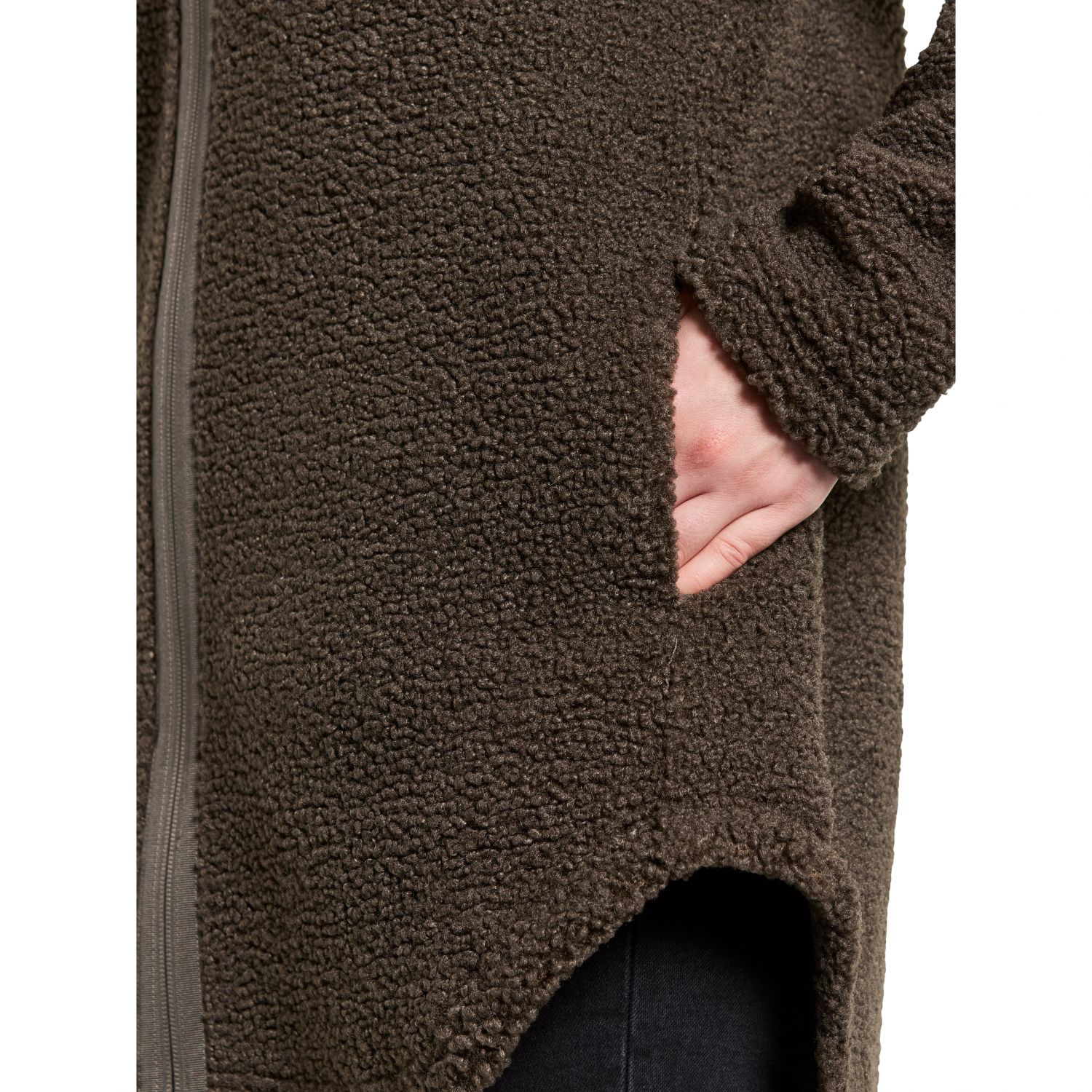 Didriksons Umi, manteau polaire, femme, brun foncé