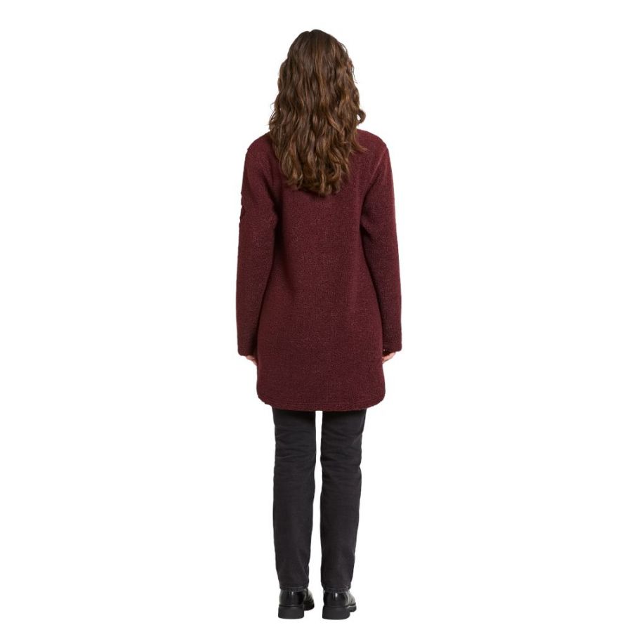 Didriksons Umi, manteau polaire, femme, rouge foncé