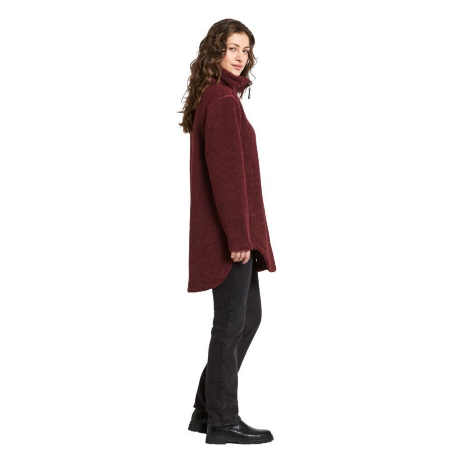 Didriksons Umi, manteau polaire, femme, rouge foncé