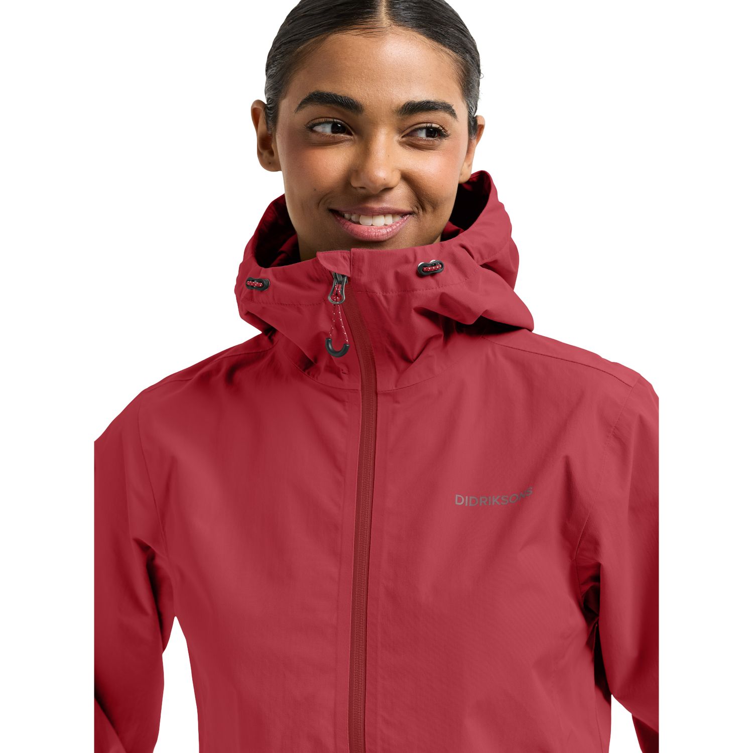 Didriksons Varja, chaqueta impermeable, mujer, spring red