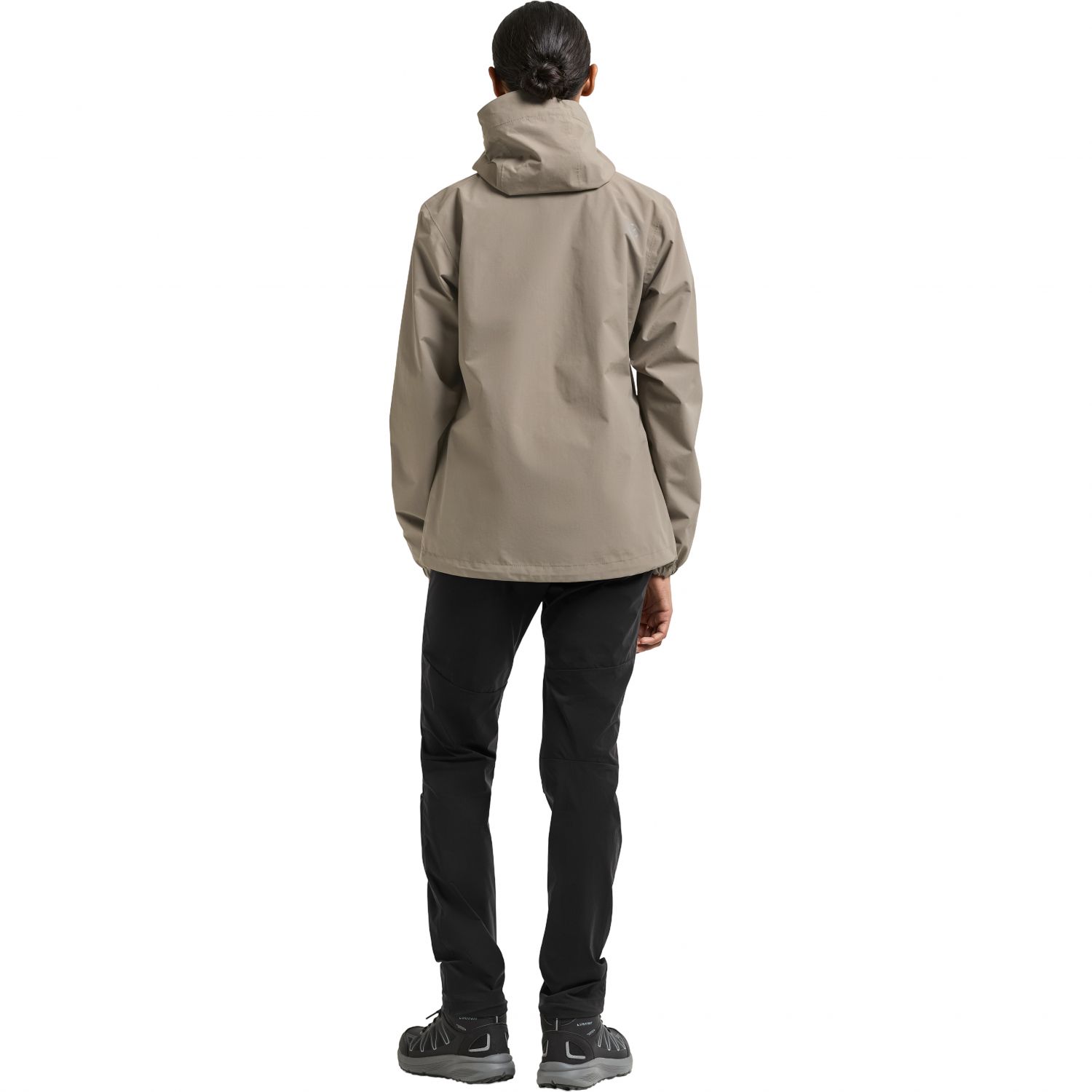 Didriksons Varja, rain jacket, women, ash brown