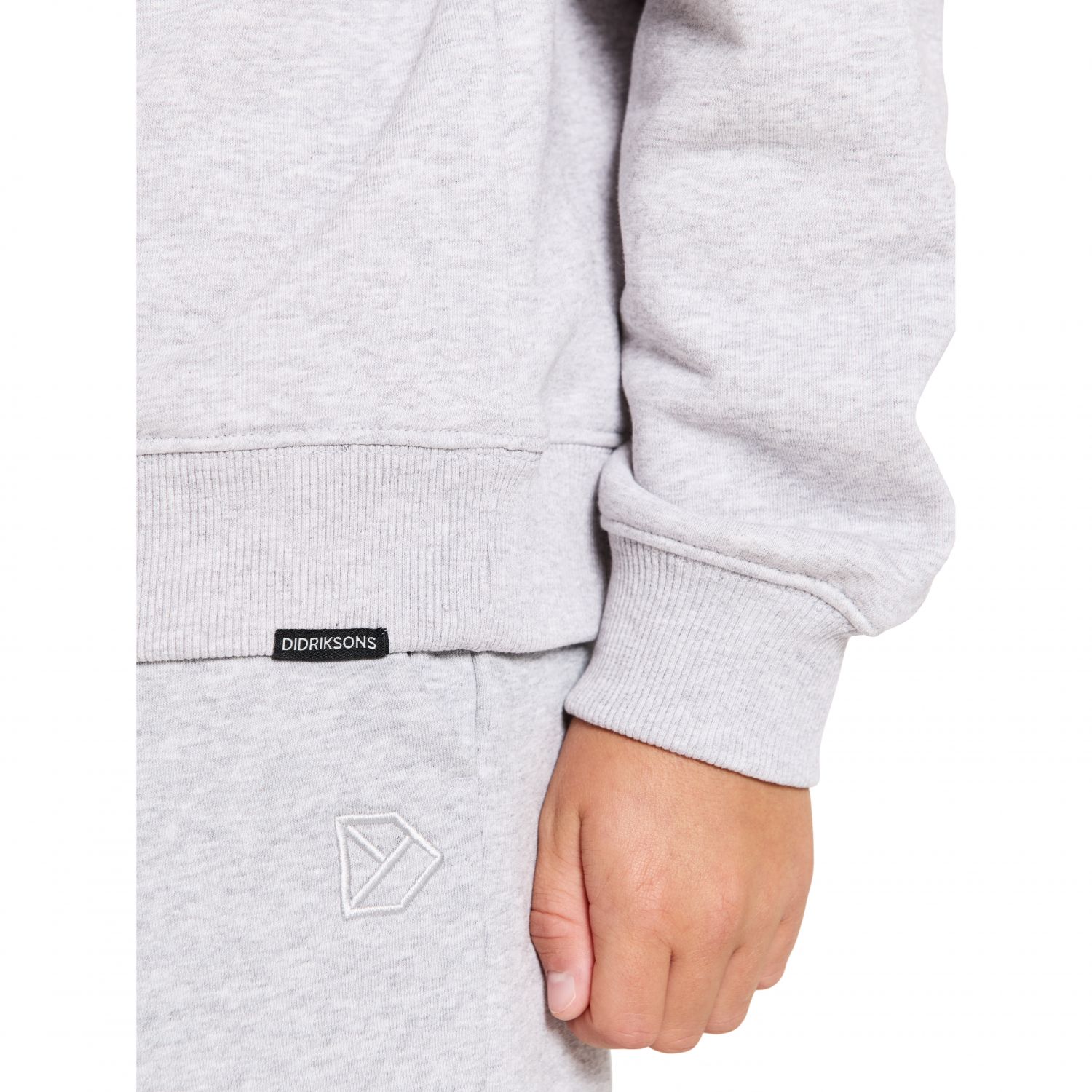 Didriksons Ven, hoodie, junior, lysegrå