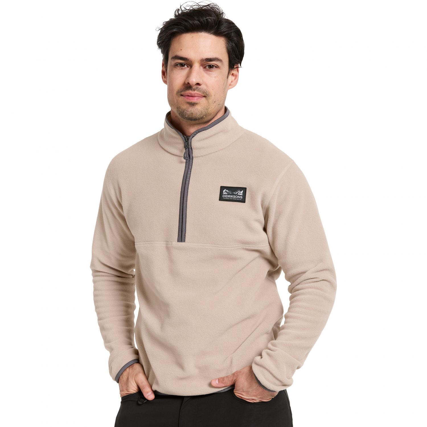 Didriksons Vito, fleecetrøje, herre, beach beige