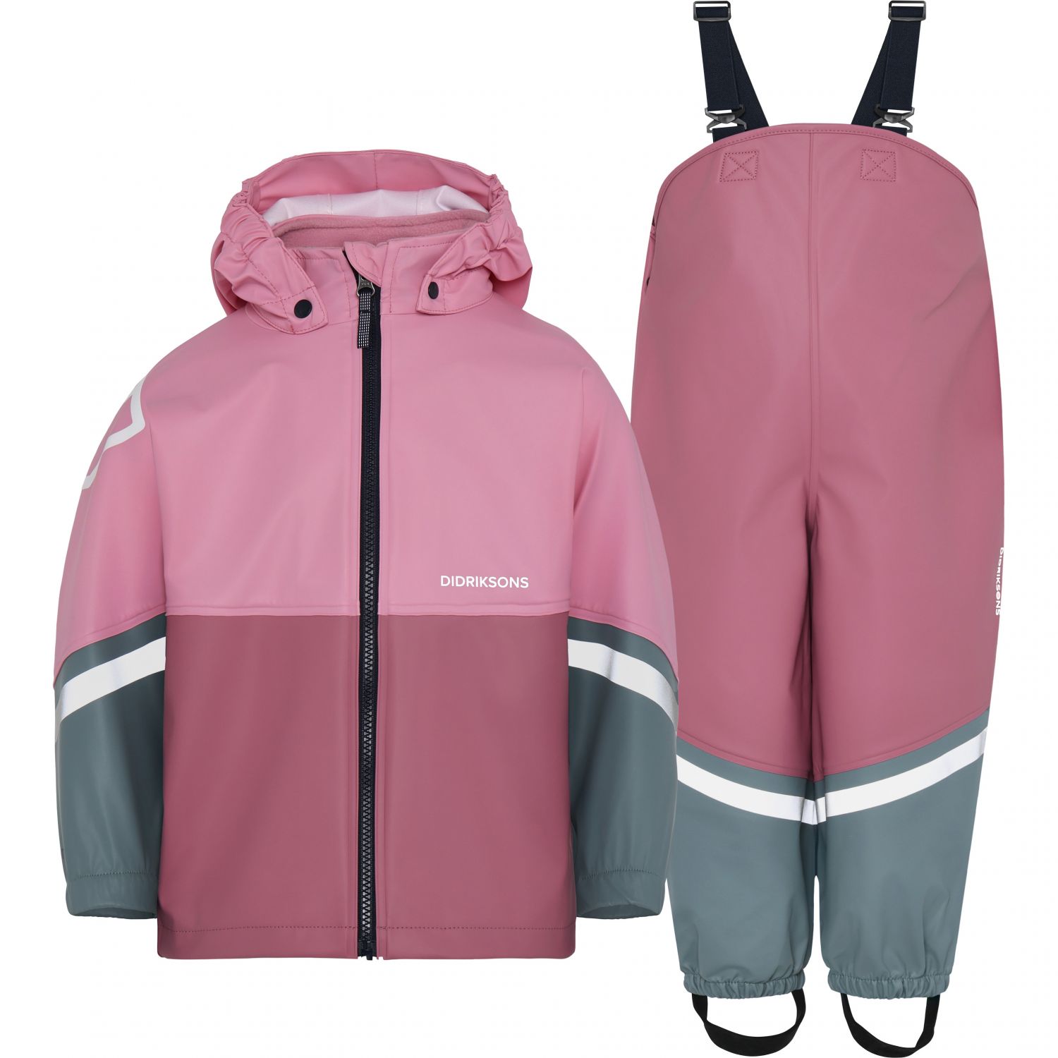 Didriksons Waterman, completo antipioggia, junior, rosa