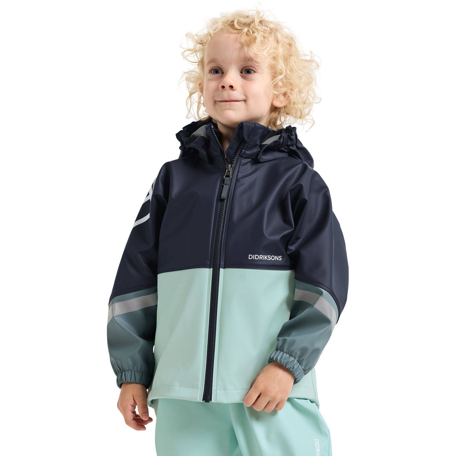 Didriksons Waterman, conjunto impermeable, junior, azul/mint