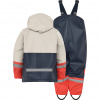Didriksons Waterman, conjunto impermeable, junior, beige/azul oscuro