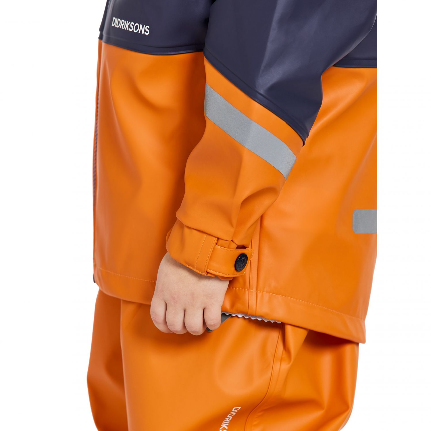 Didriksons Waterman, ensemble de pluie, junior, orange/mørkeblå