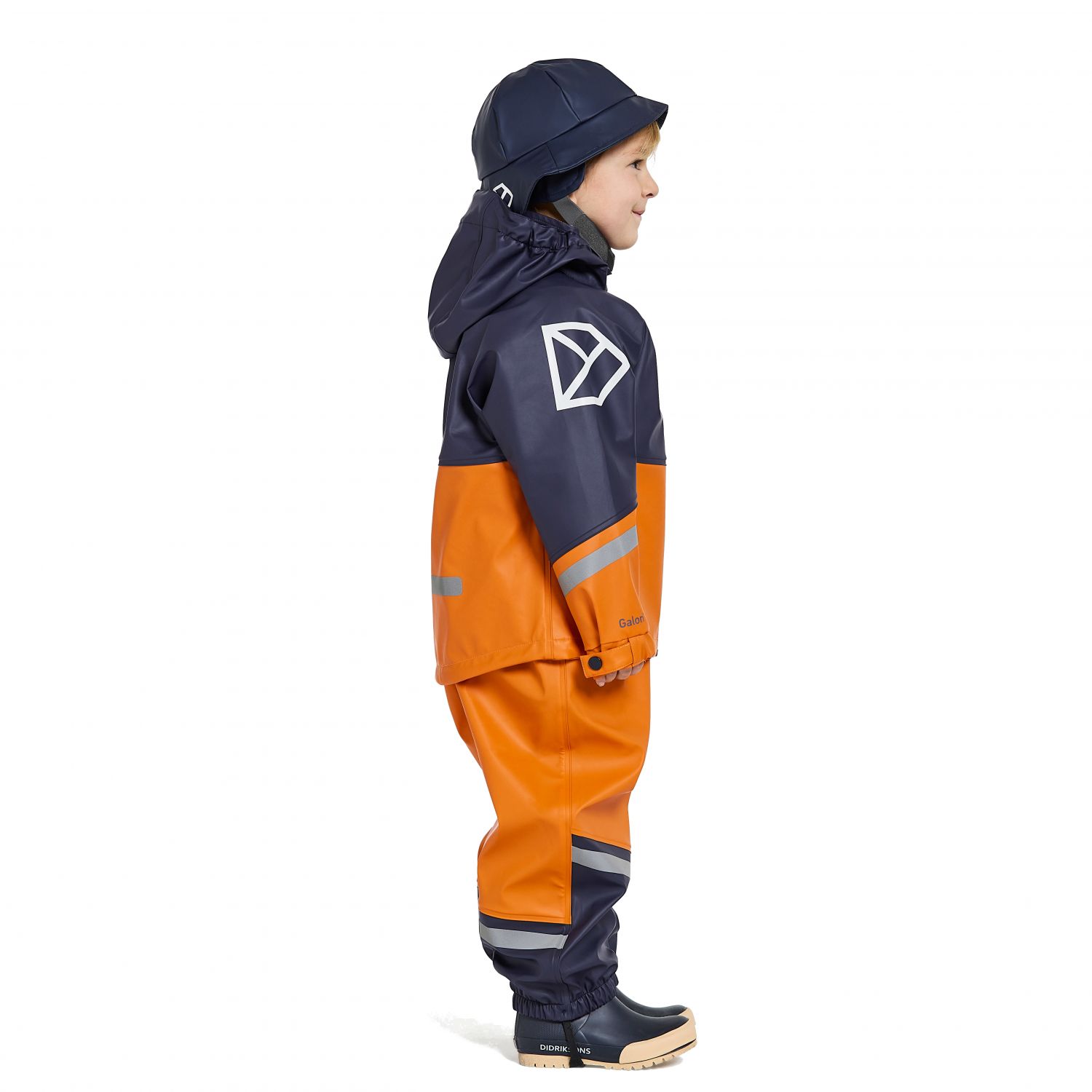 Didriksons Waterman, rain set, junior, orange jam