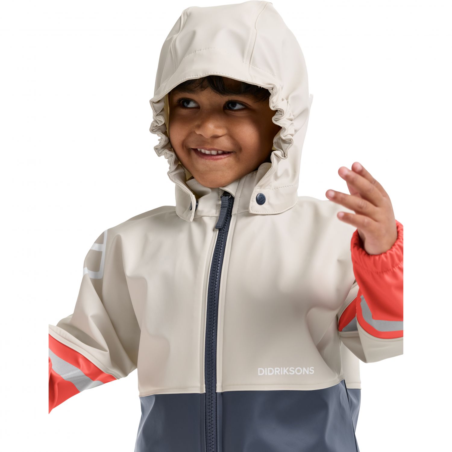 Didriksons Waterman, regnsæt, junior, beige/mørkeblå
