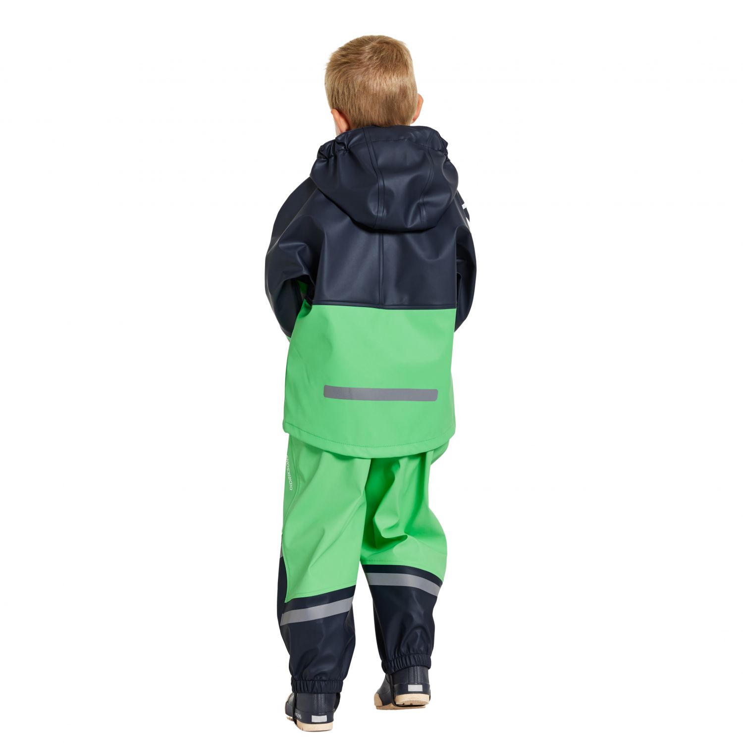Didriksons Waterman, traje de lluvia, junior, azul marino/verde