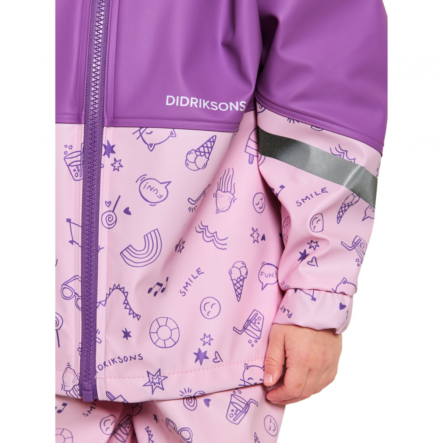 Didriksons Waterman, traje de lluvia, junior, morado/rosa