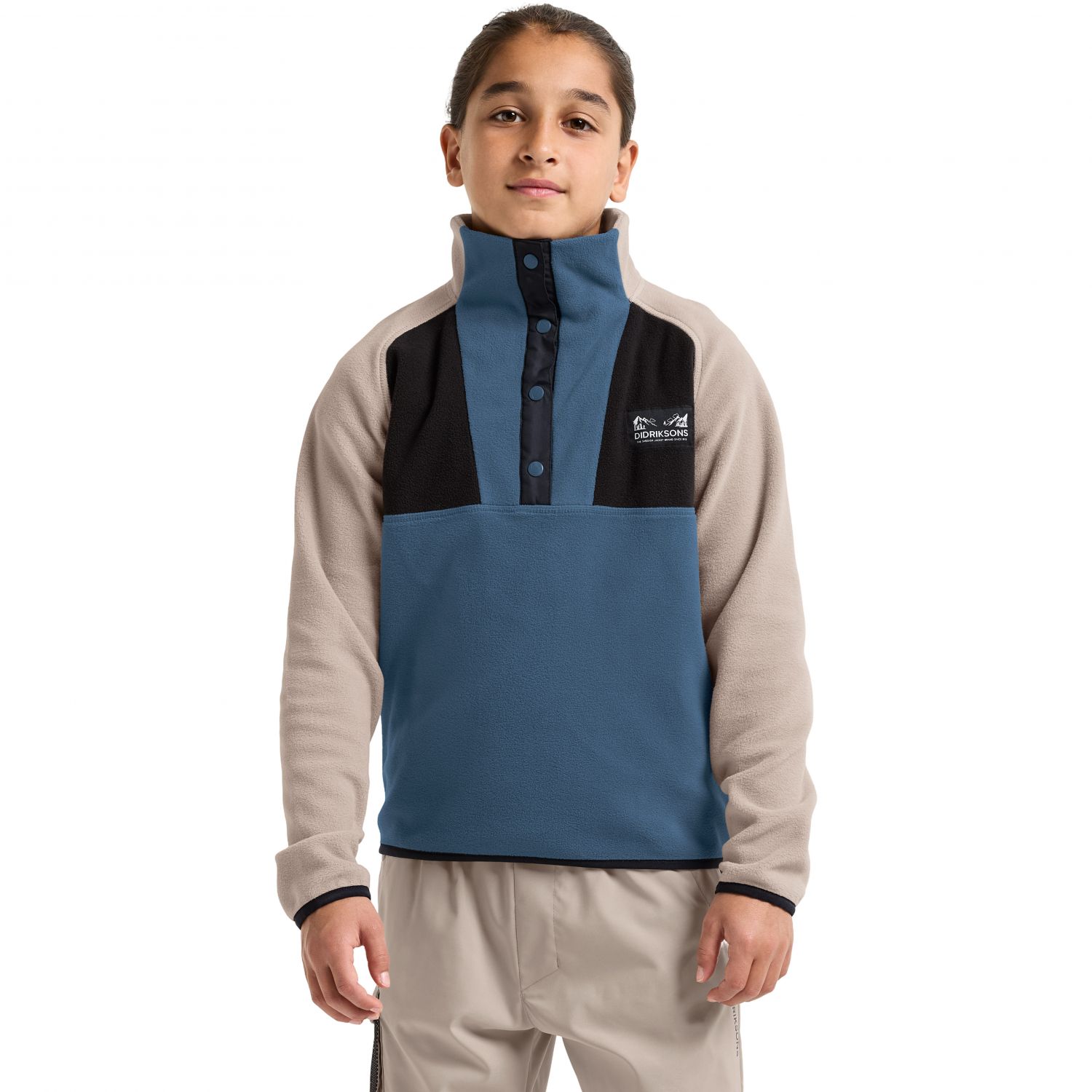 Didriksons Yokto, camisola de lã, júnior, azul