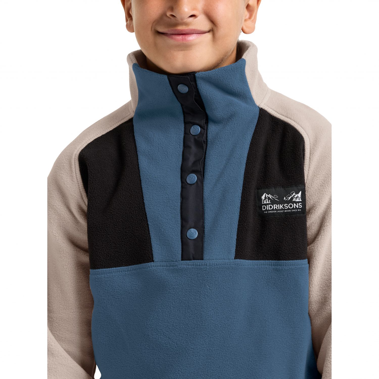 Didriksons Yokto, camisola de lã, júnior, azul