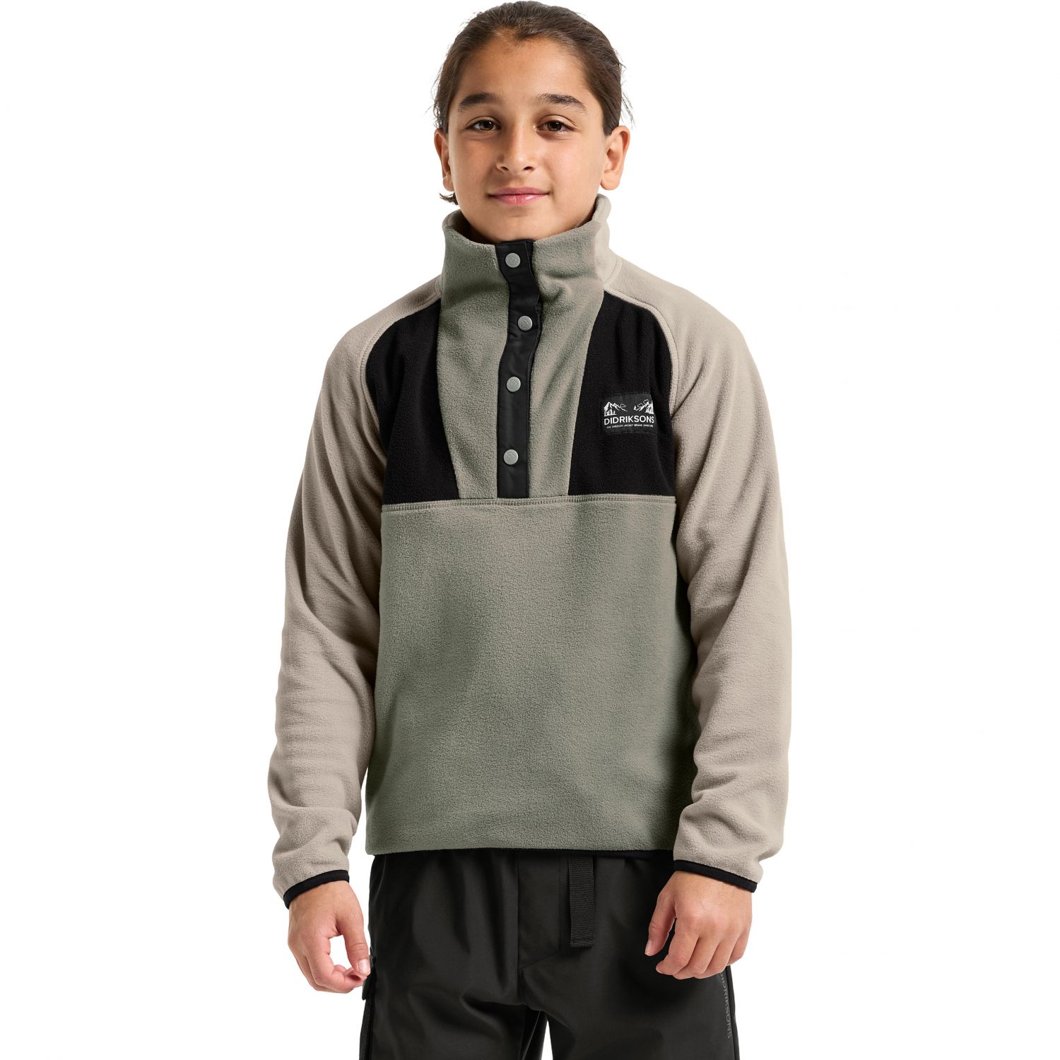 Didriksons Yokto, fleece pullover, junior, wilted leaf