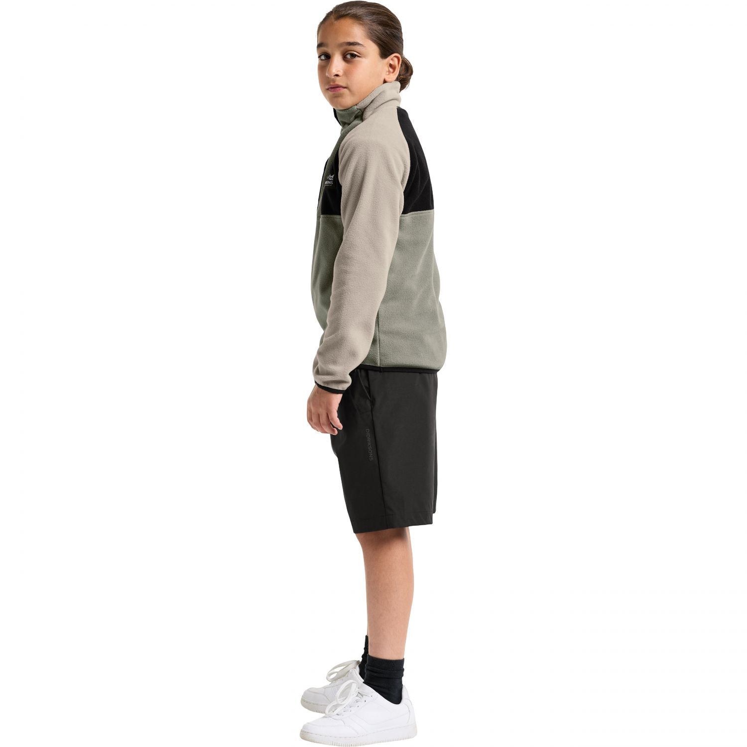 Didriksons Yokto, pulover din fleece, junior, verde deschis