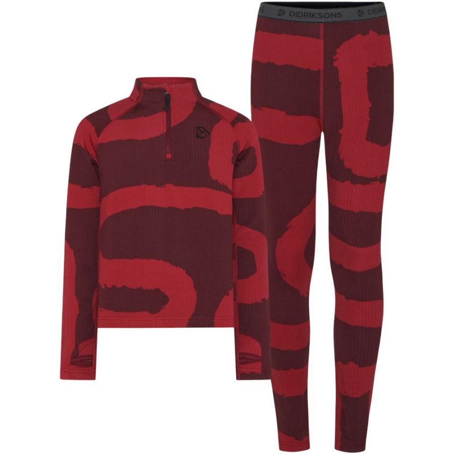 Didriksons Yotta, ensemble, junior, rouge foncé