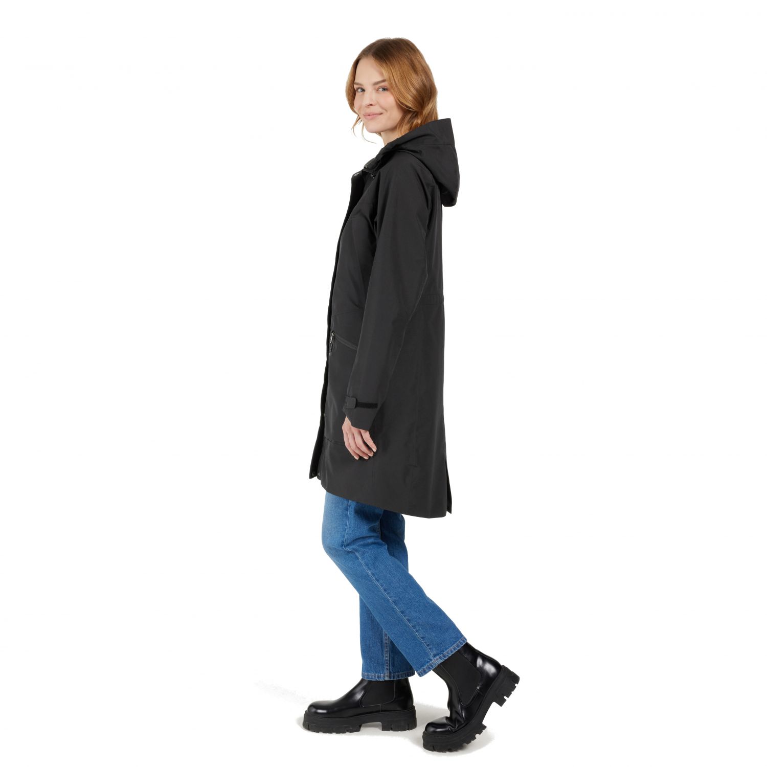 Didrisons Ilma, impermeable, mujer, negro