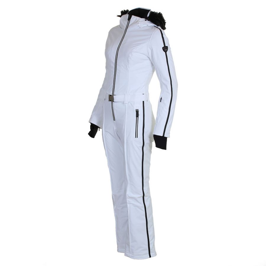 DIEL Felice, tuta da sci, donna, bianco
