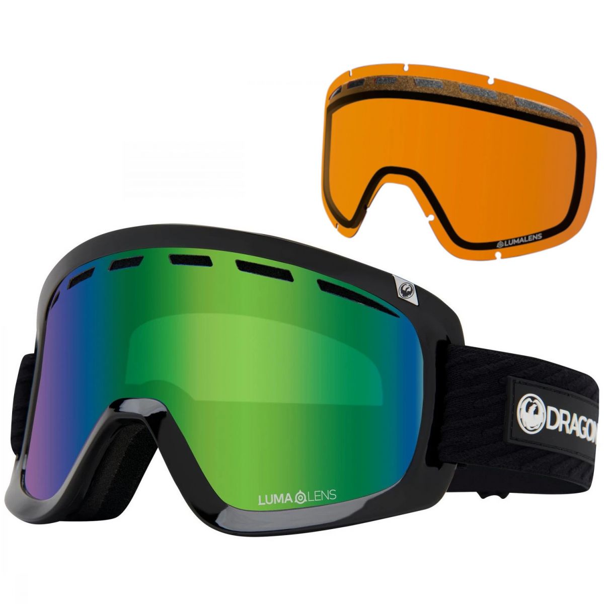 Dragon D1 OTG, lyžiarske okuliare, icon green