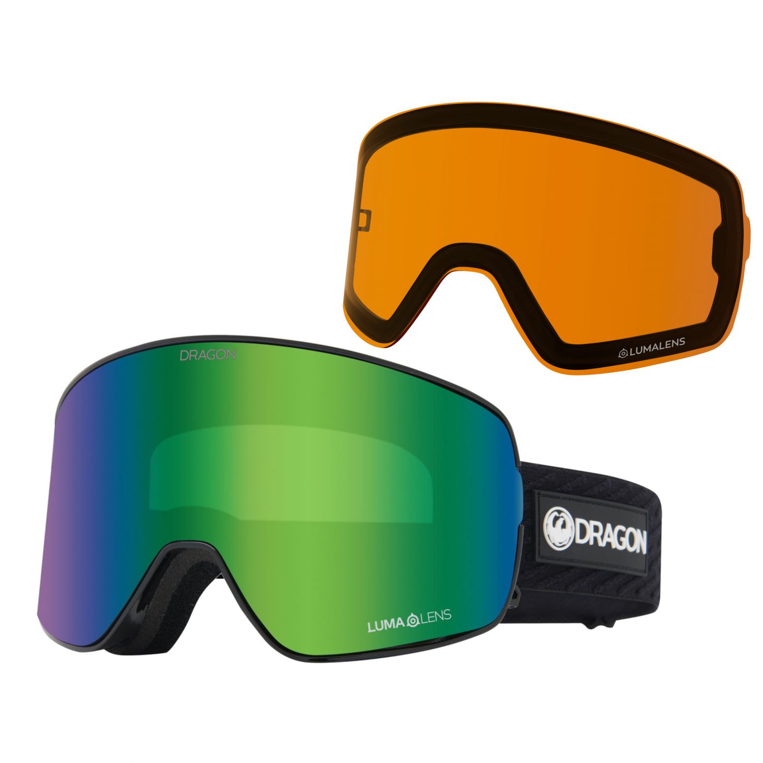 Dragon NFX2, gafas de esquí, icono verde