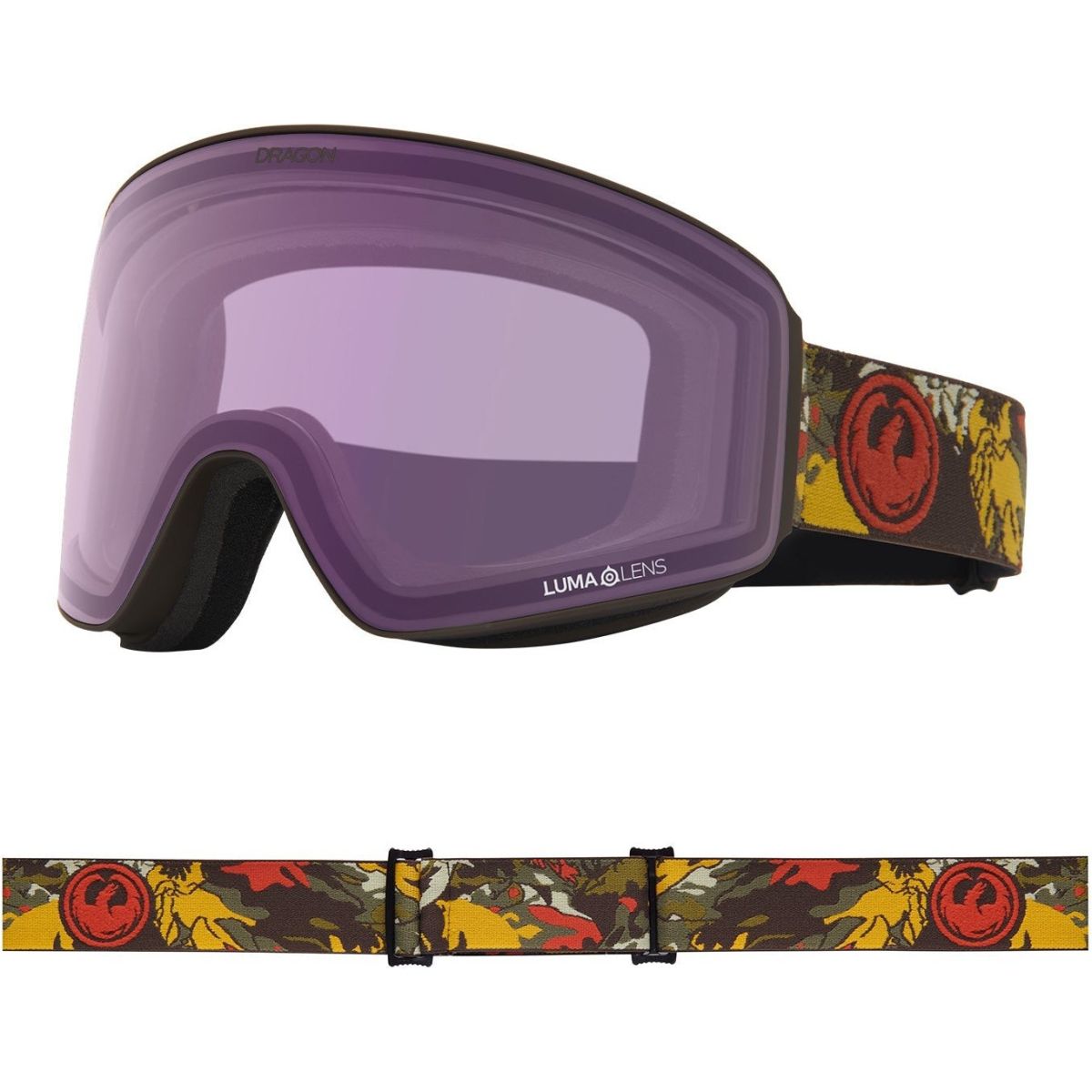 Dragon PXV, ochelari de schi, frunze camo