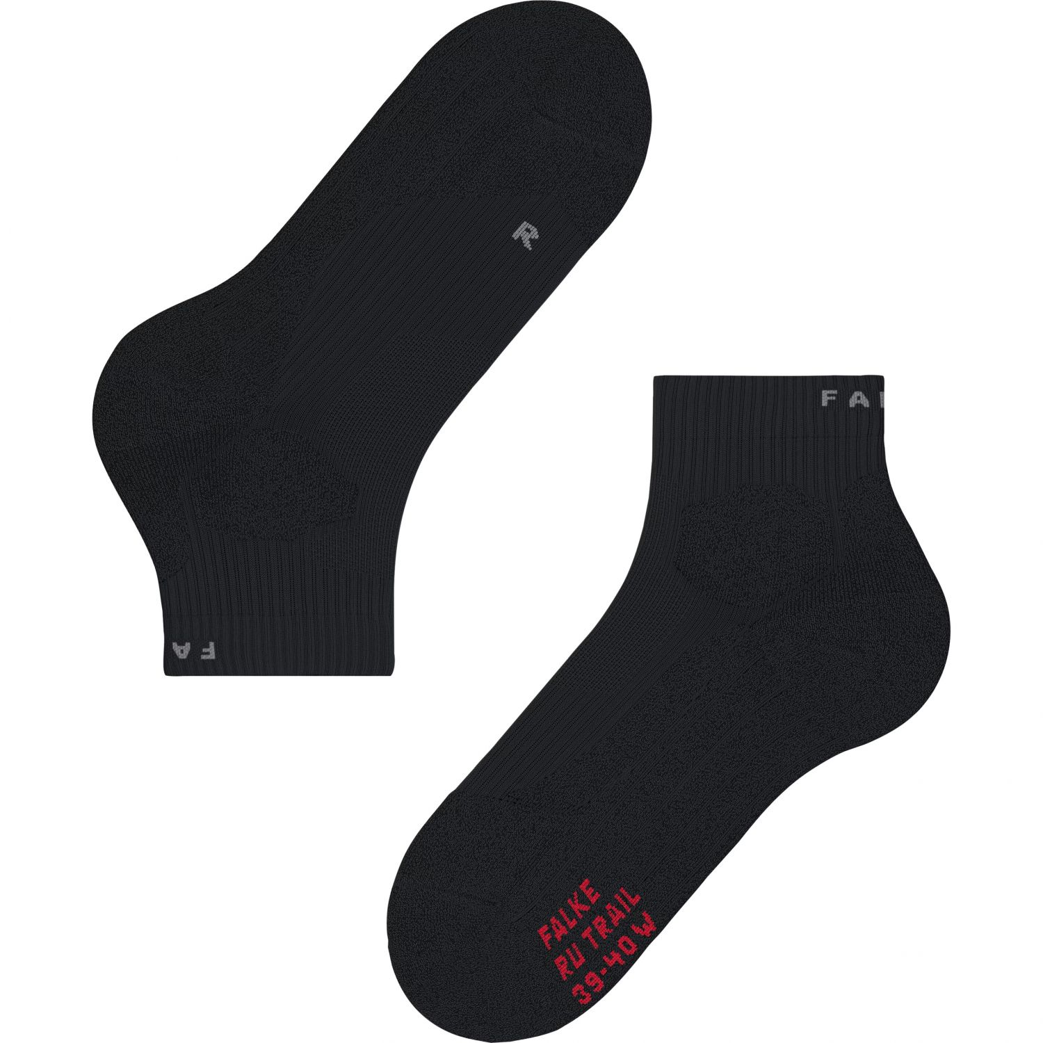 Falke RU Trail meias de corrida, mulher, preto