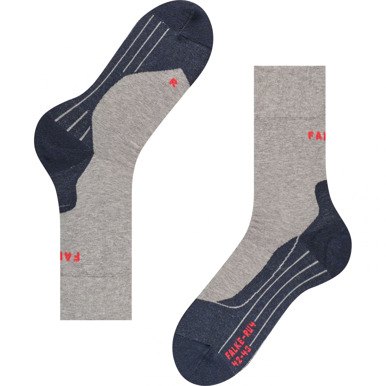 Falke RU4 Endurance, chaussettes de running, hommes, gris clair