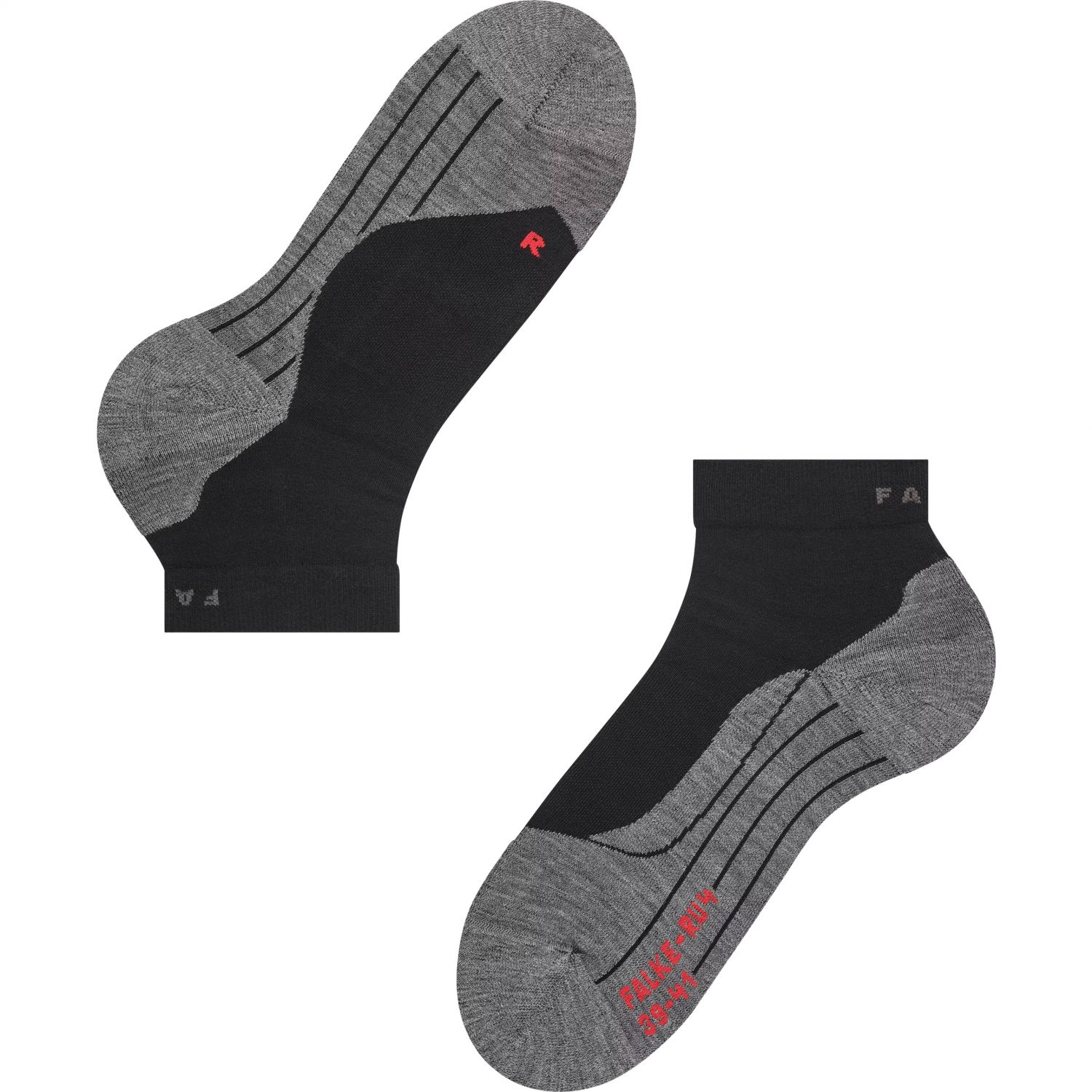 Falke RU4 Endurance Short, chaussettes de running, hommes, noir