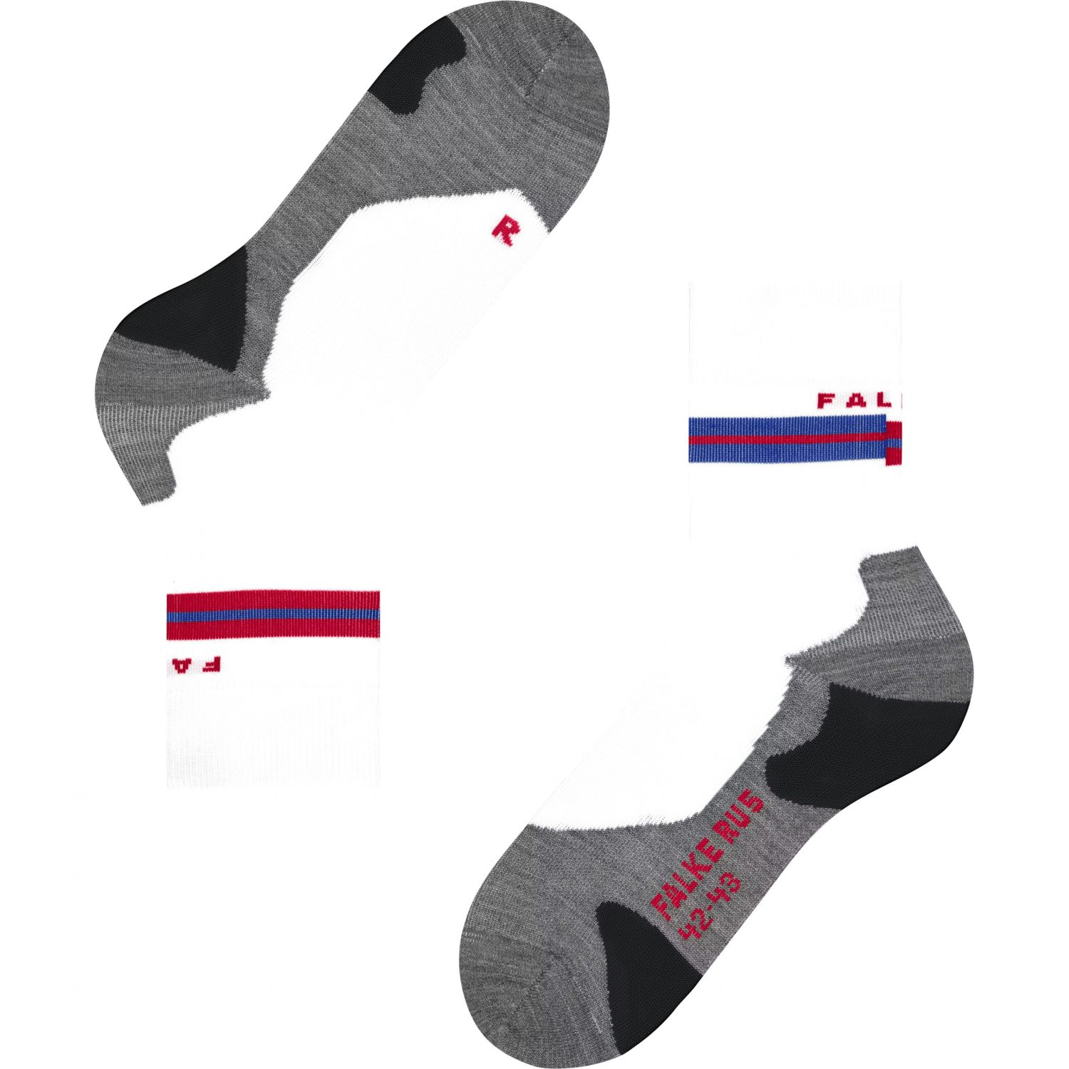 Falke RU5 Race, chaussettes de running, hommes, blanc