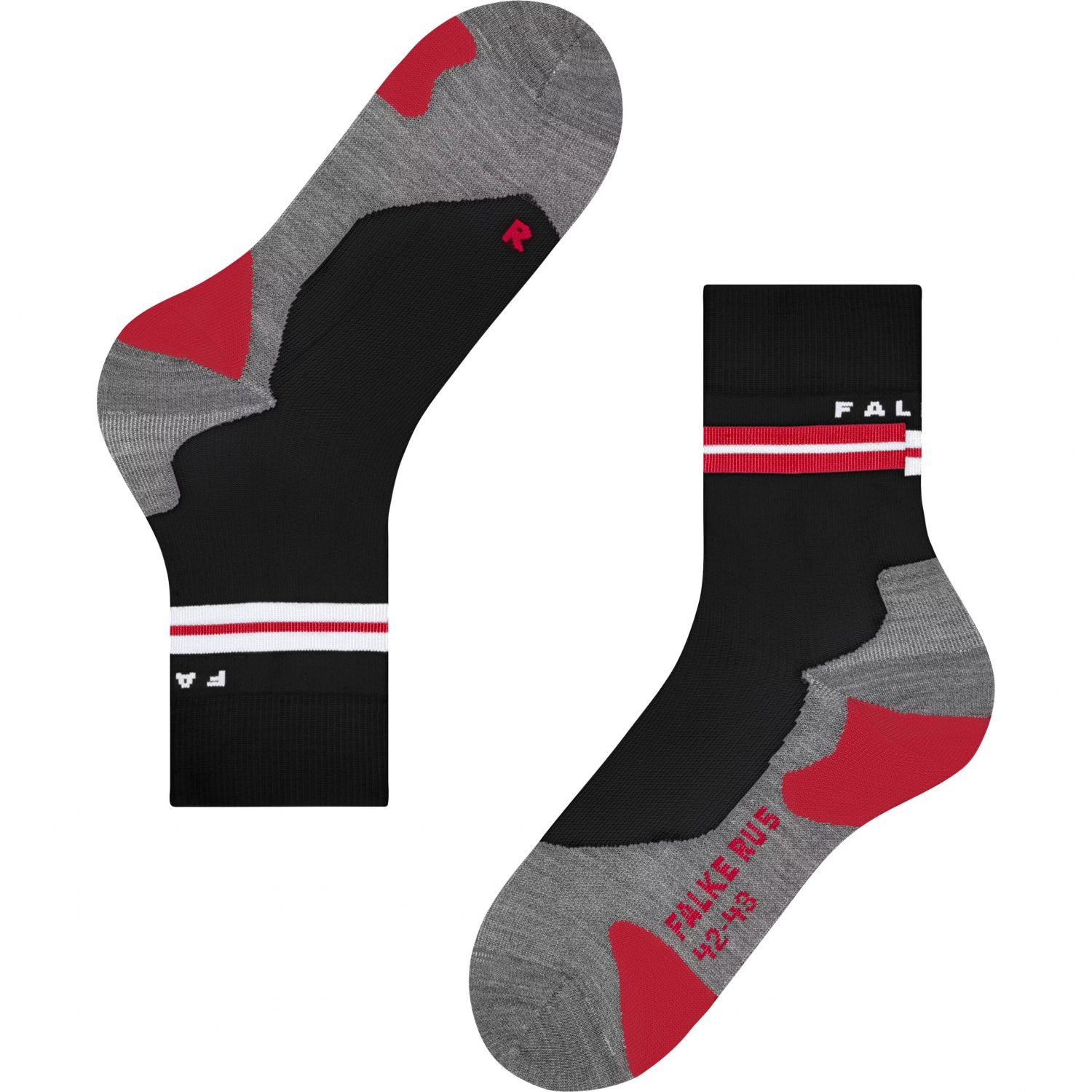 Falke RU5 Race, running socks, men, black-flames