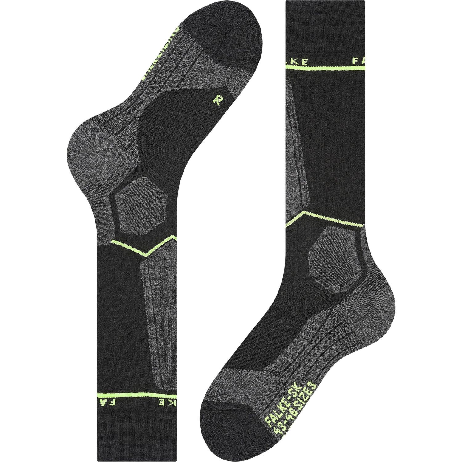 Falke SK Energizing, Skisocken, Herren, Black-Lightning