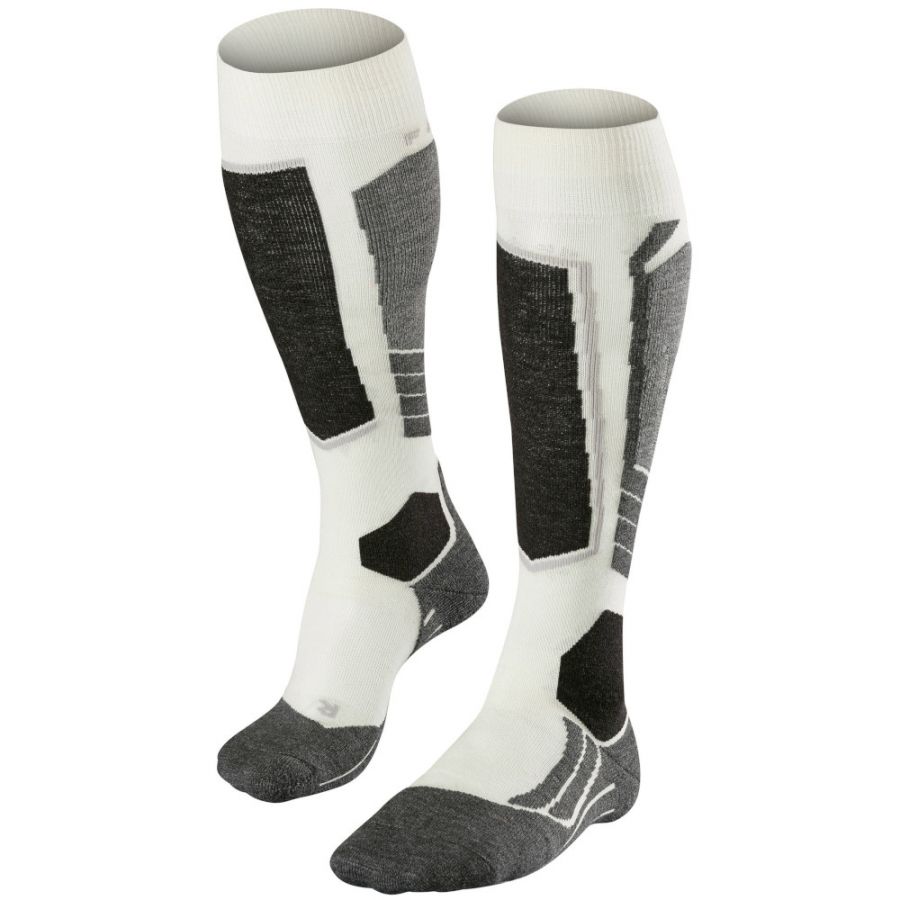 Falke SK2 Vlnené lyžiarske ponožky, dámske, off-white