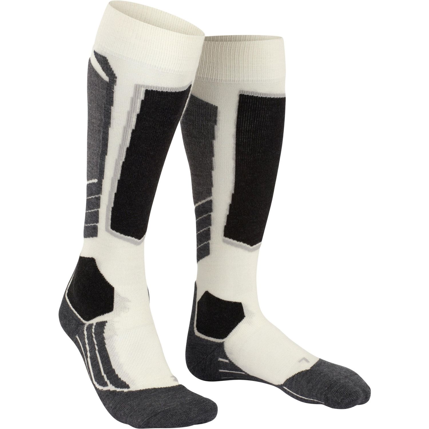 Falke SK2 Vlnené lyžiarske ponožky, dámske, off-white